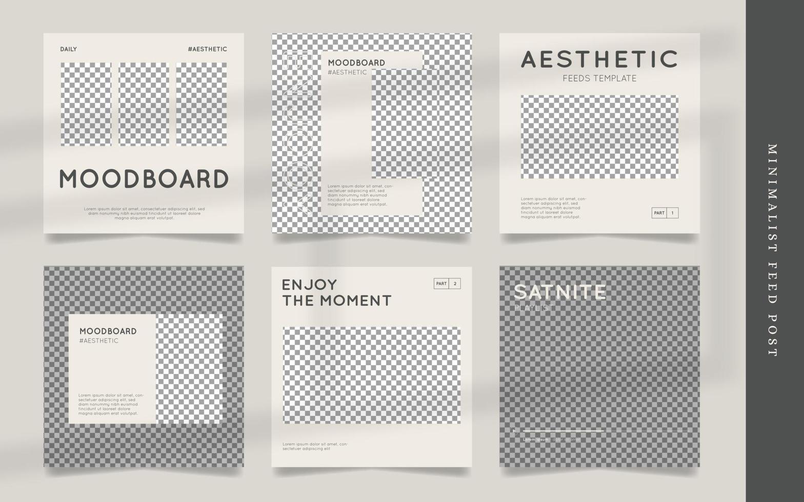 Abstract Minimalist Pastel Social Media Post Template vector