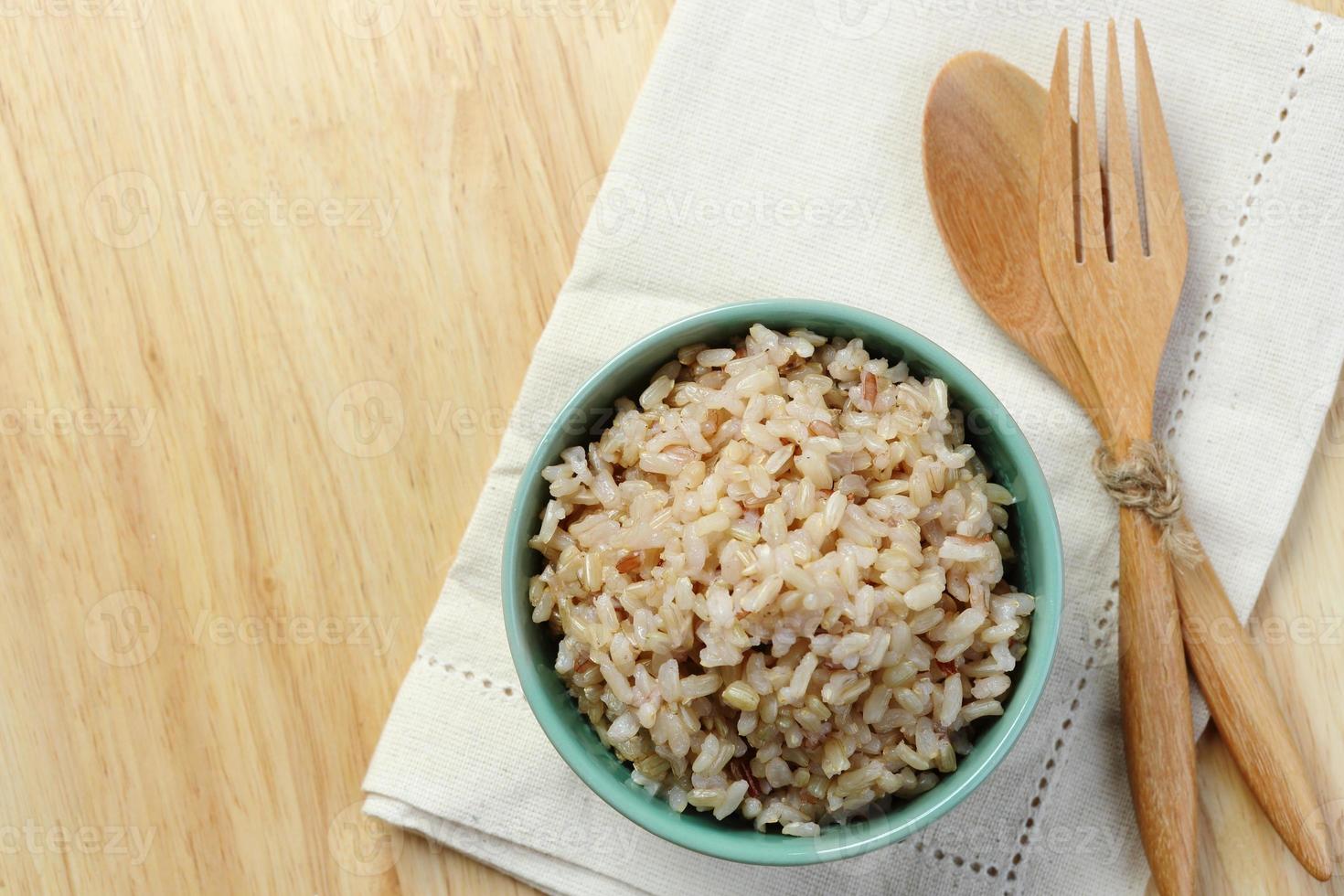 Brown Rice on Napery photo