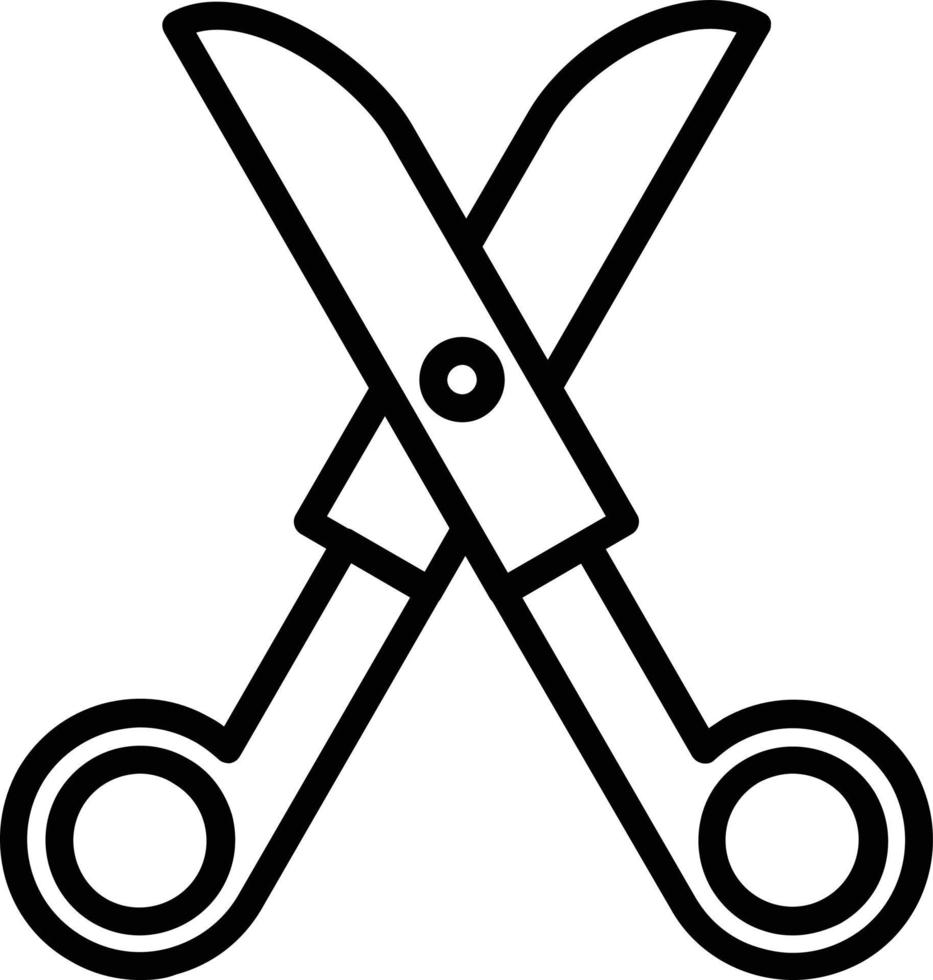 Shears Vector Line Icon