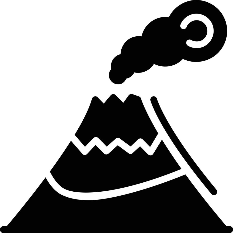 Volcano Glyph Icon vector