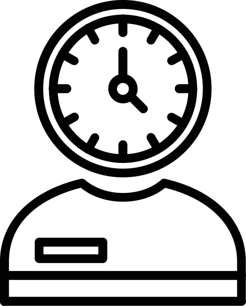 Workaholic Vector Line Icon