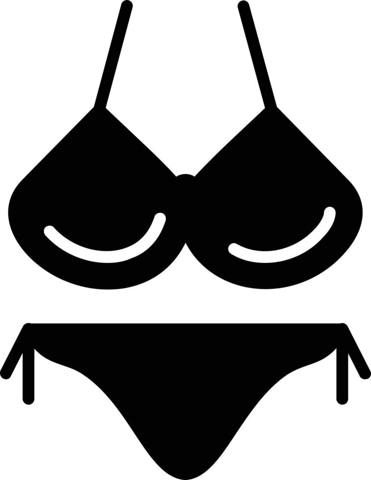 icono de glifo de bikni vector