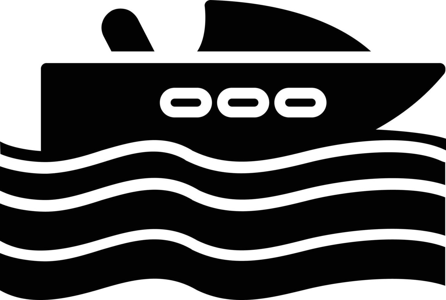 icono de glifo de barco vector