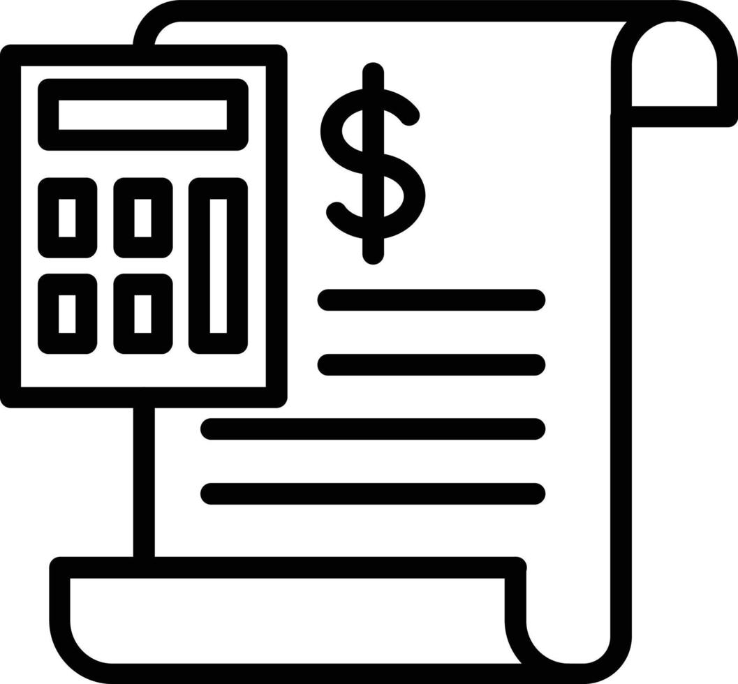 Accounting Vector Line Icon