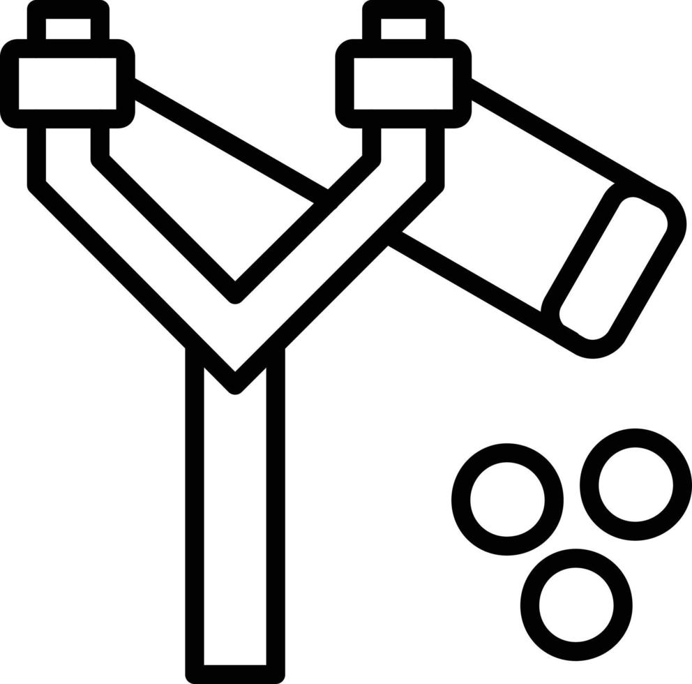 Slingshot Vector Line Icon