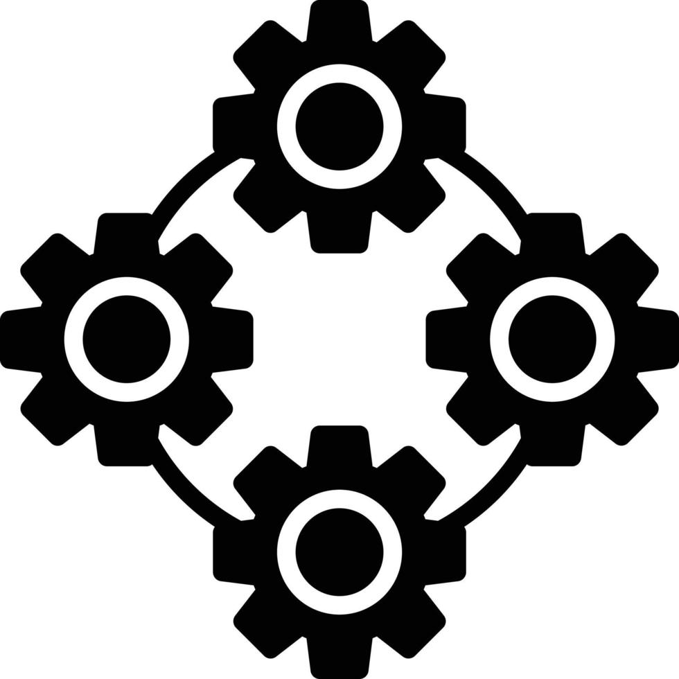 Process Glyph Vector Icon