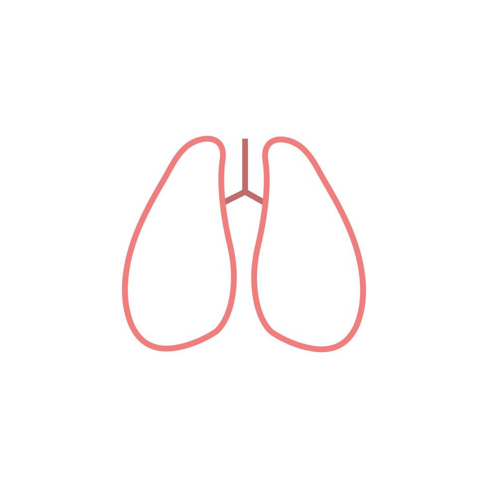 vector de pulmones para la presentación del icono del símbolo del sitio web