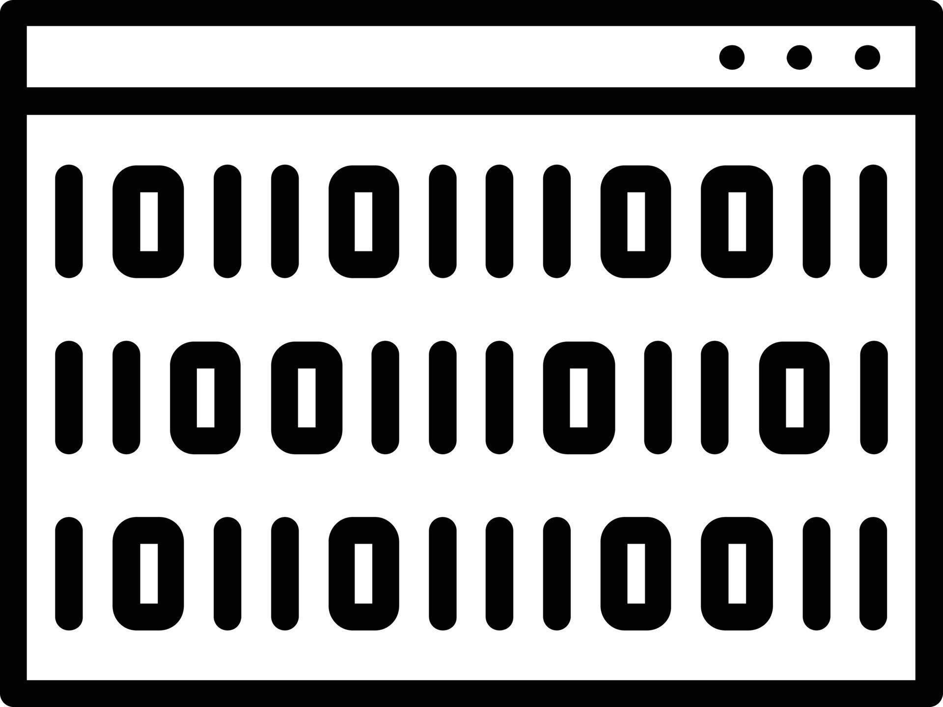 Binary Code Vector Line Icon 9292897 Vector Art at Vecteezy