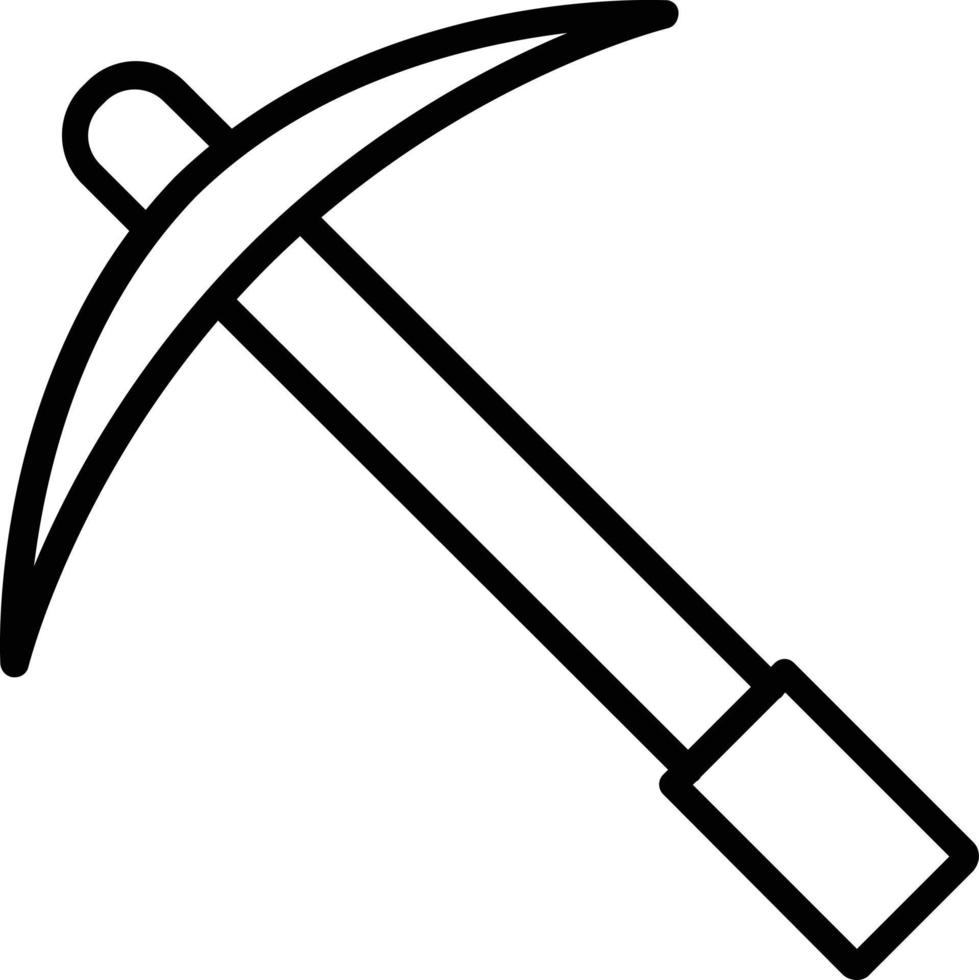 Pickaxe Vector Line Icon
