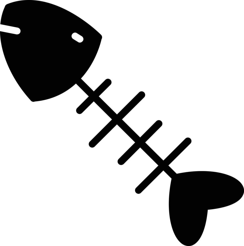 Fish Bone Glyph Icon vector