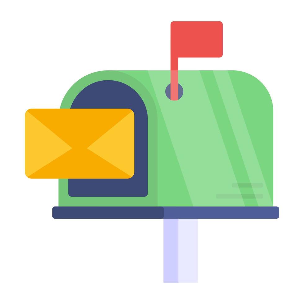 A creative design icon of letterbox vector