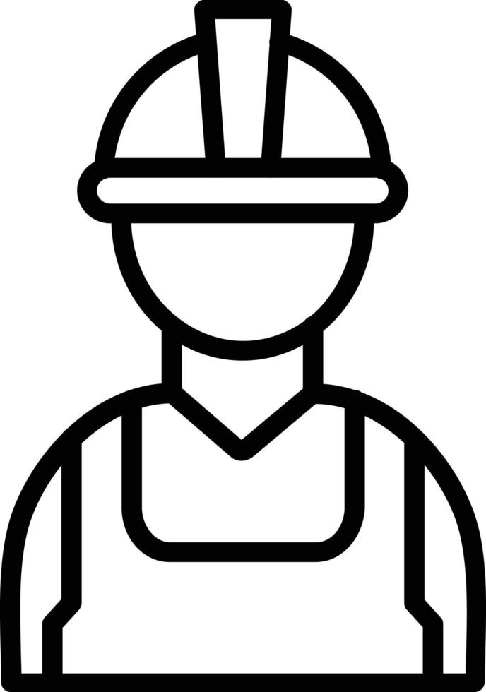 Worker Vector Line Icon