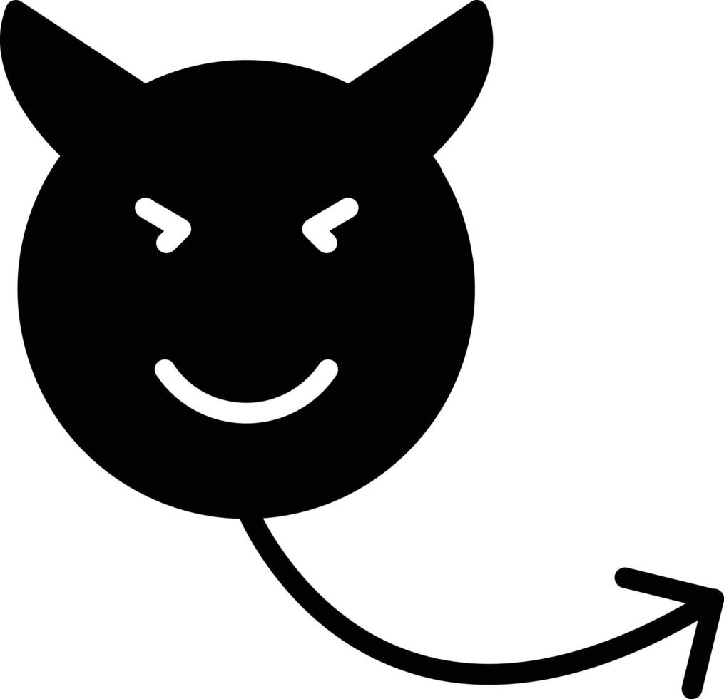 Evil Glyph Icon vector