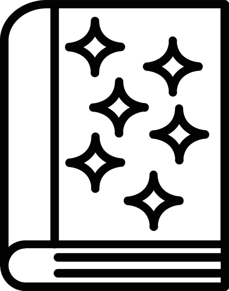 Spell Book Vector Line Icon