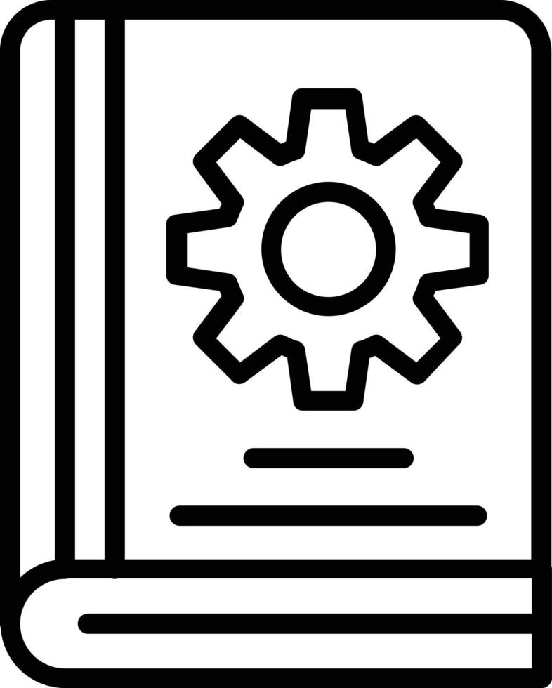 icono de línea de vector manual