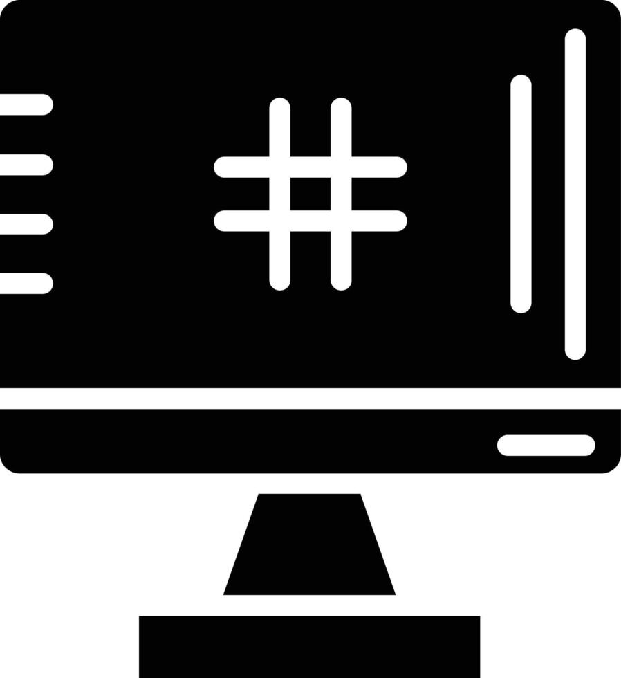 Hashtag Glyph Icon vector