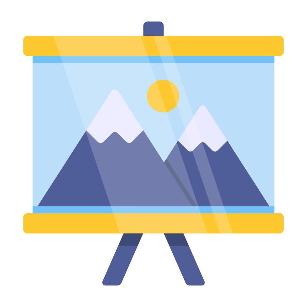 Landscape icon, editable vector