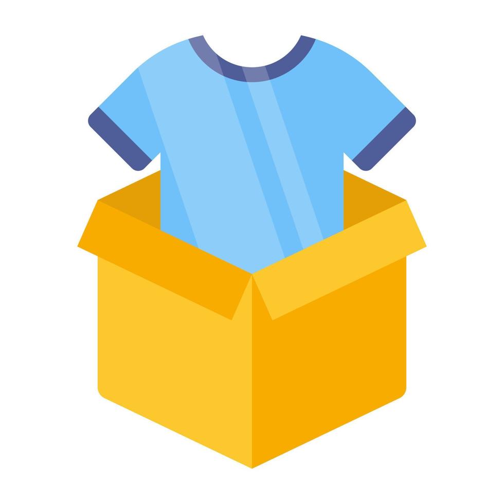 Modern design icon of shirt parcel vector