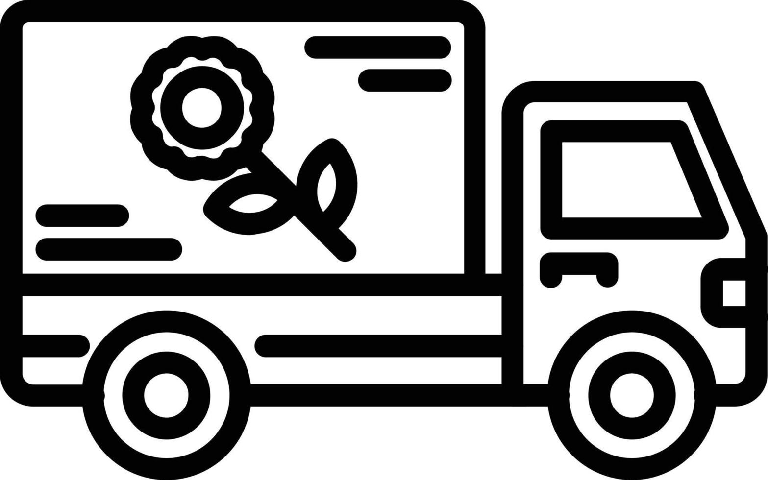 Delivery Truck Vector Line Icon