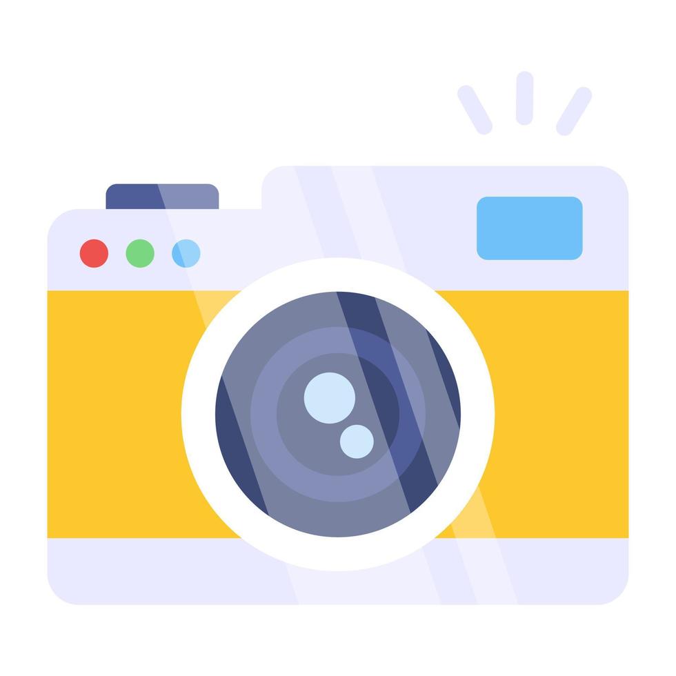 Digital camera icon in colored design vector