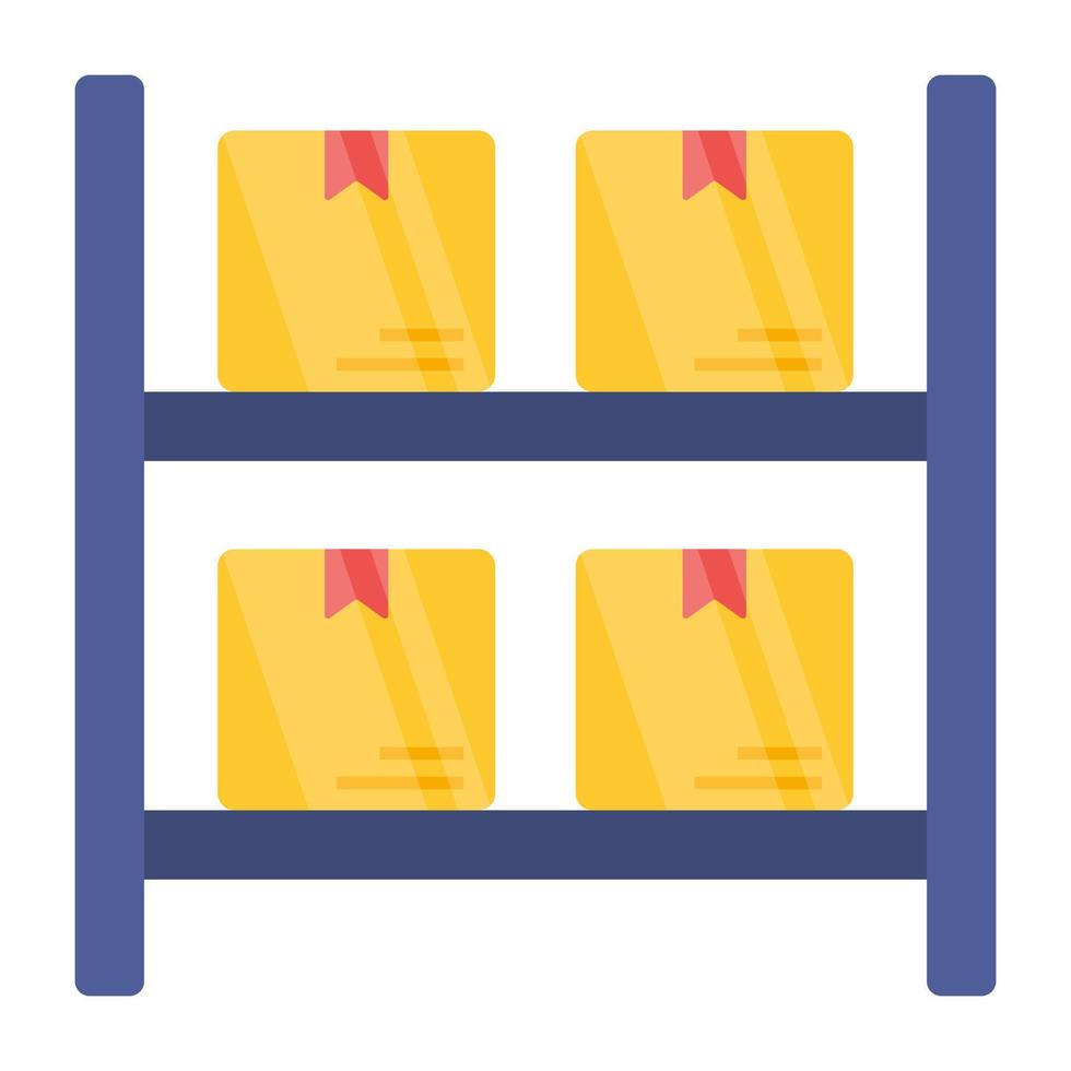 Modern design icon of parcel racks vector