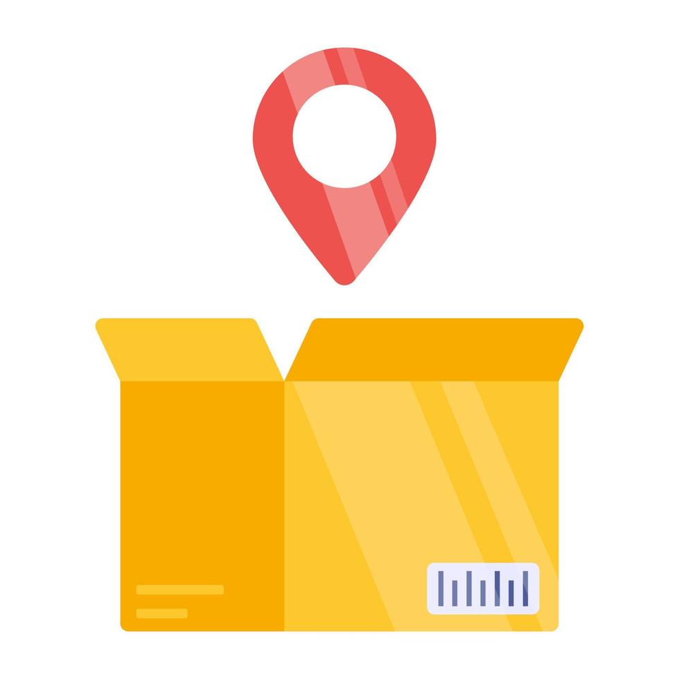 Unique design icon of parcel location vector