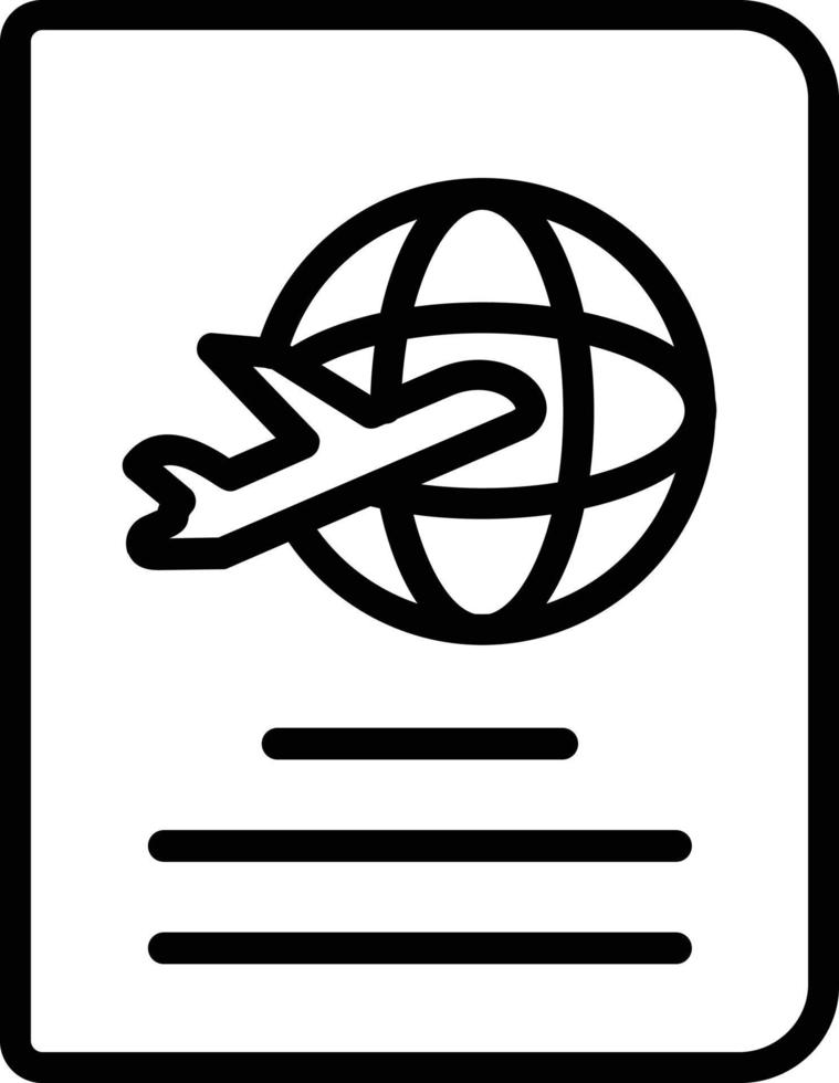 Passport Vector Line Icon