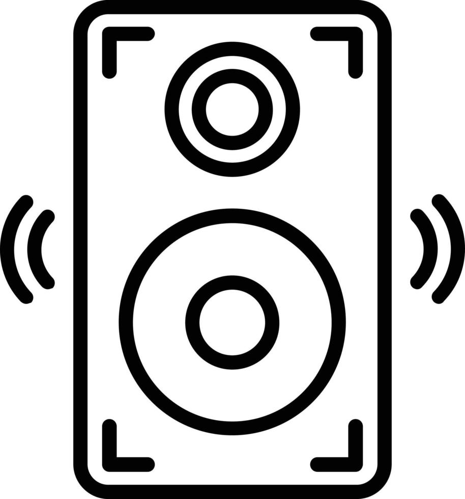 Speaker Vector Line Icon