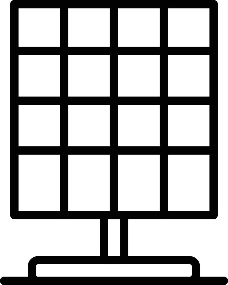 Solar Panel Vector Line Icon