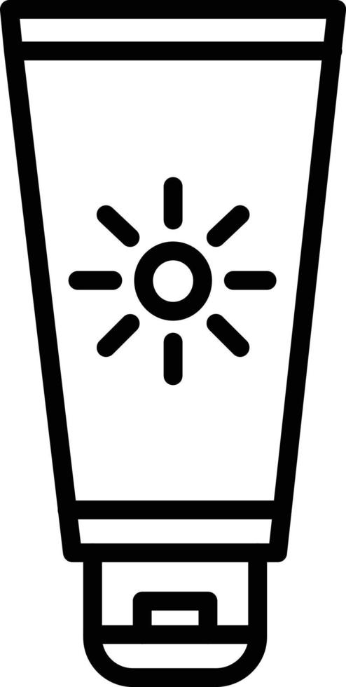 Sunscreen Vector Line Icon
