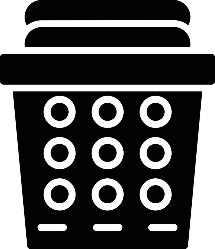 Laundry Basket Glyph Icon vector