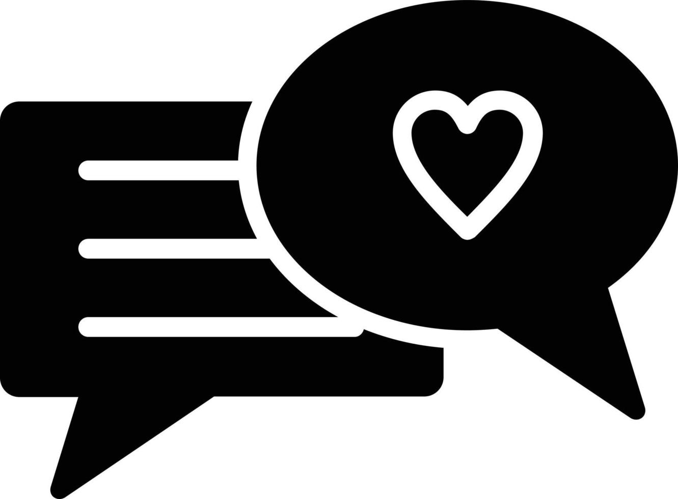 Chat Glyph Icon vector