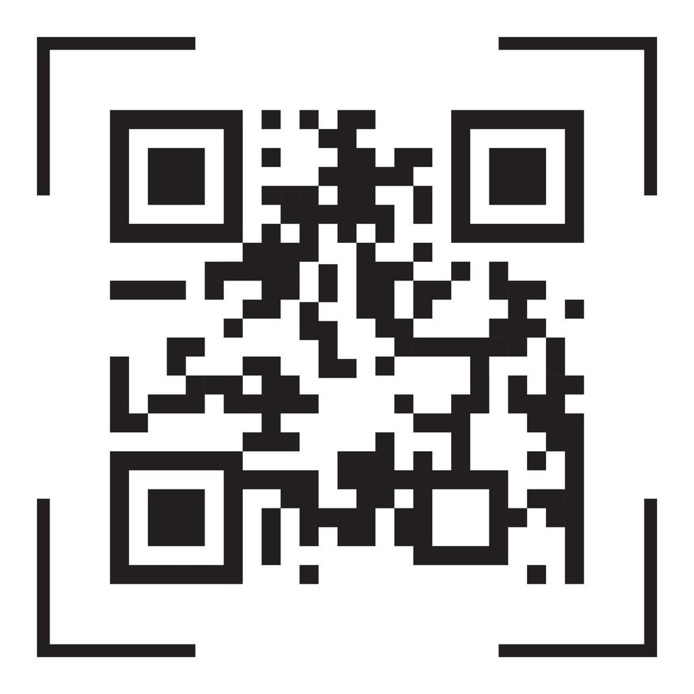 vector de código qr para presentación de icono de símbolo de sitio web