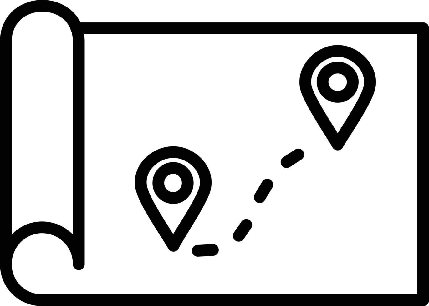 icono de línea de vector de ubicación