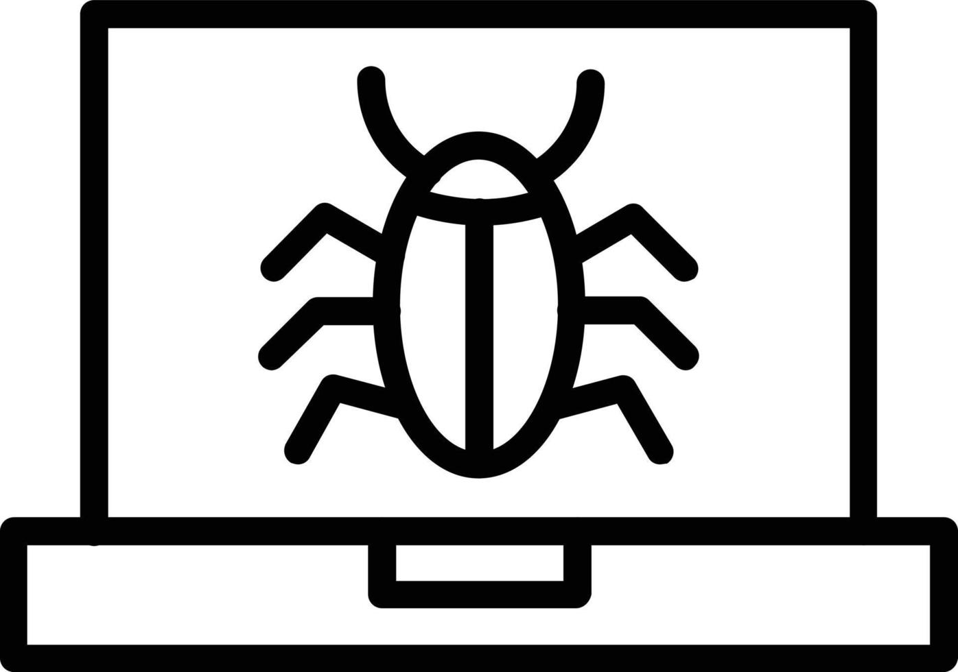 Malware Vector Line Icon