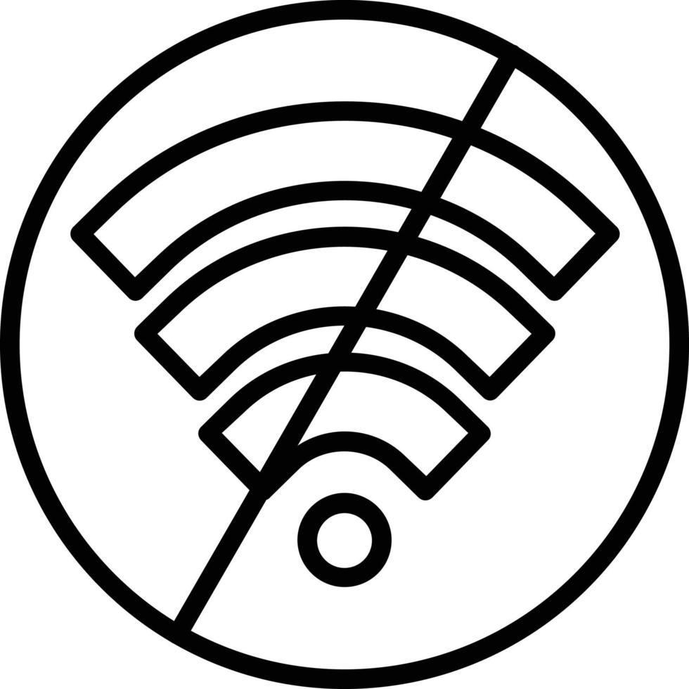 No Internet Vector Line Icon