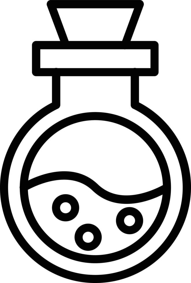 Flask Vector Line Icon