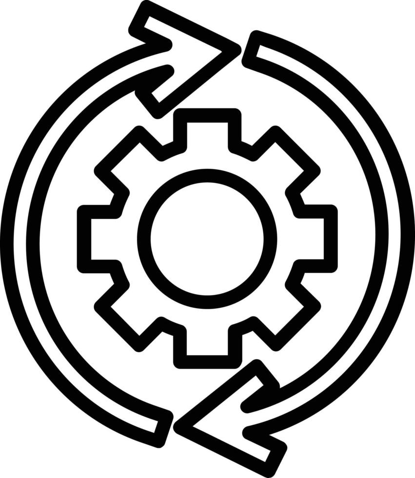 Project Management Vector Line Icon