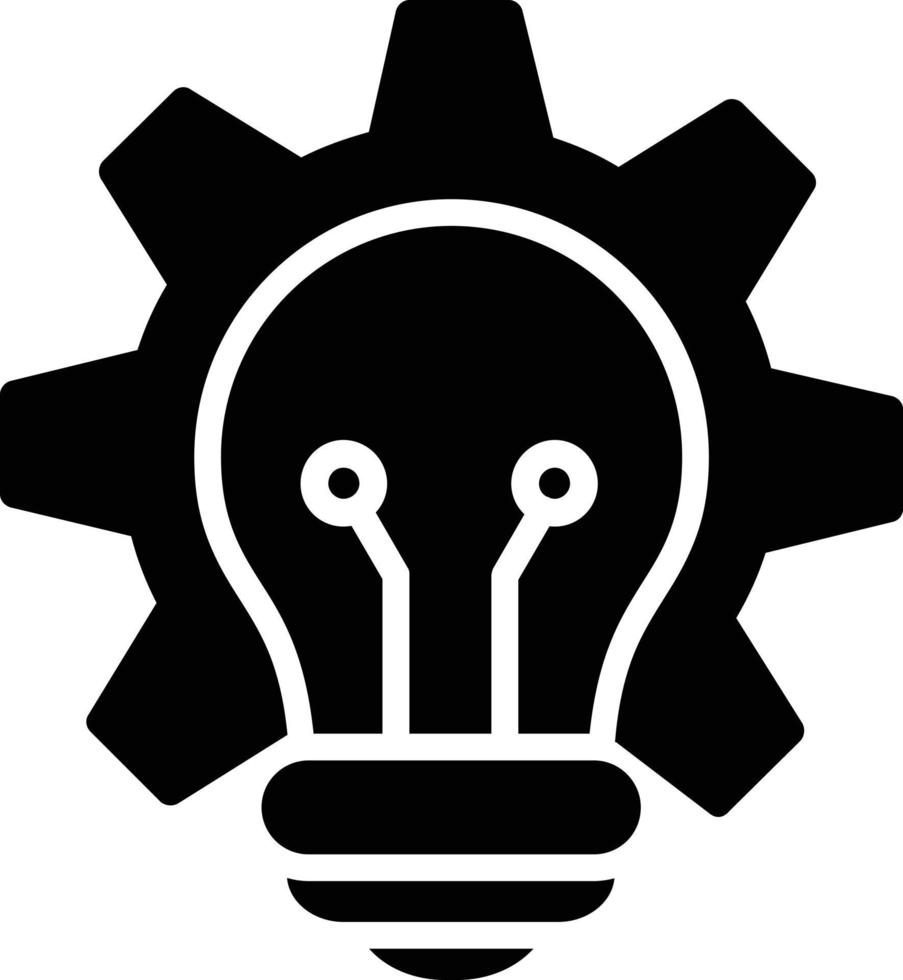 Light Bulb Glyph Icon vector