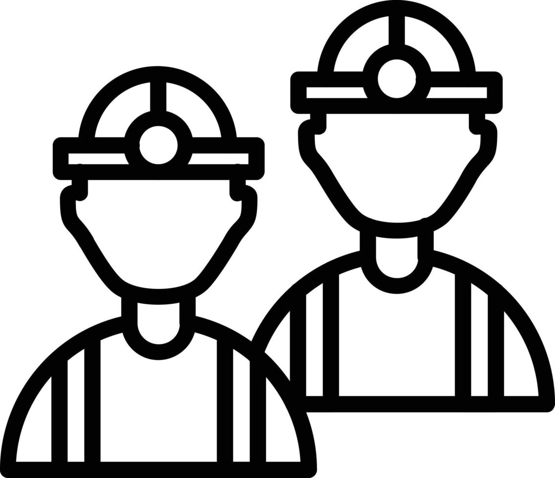 Workers Vector Line Icon