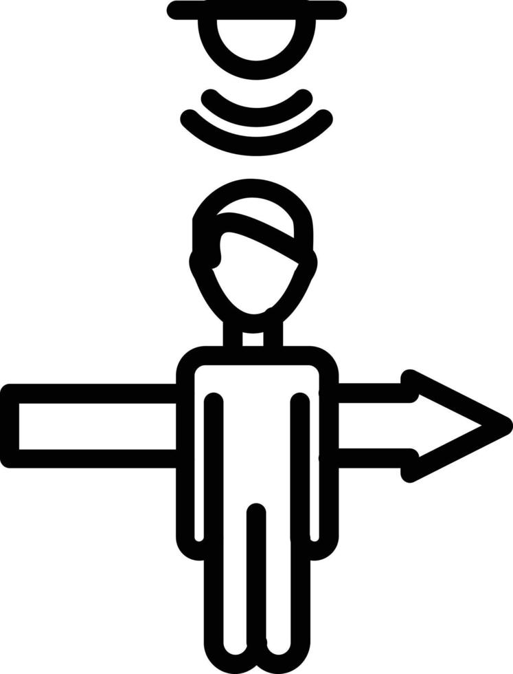 Motion Sensor Vector Line Icon