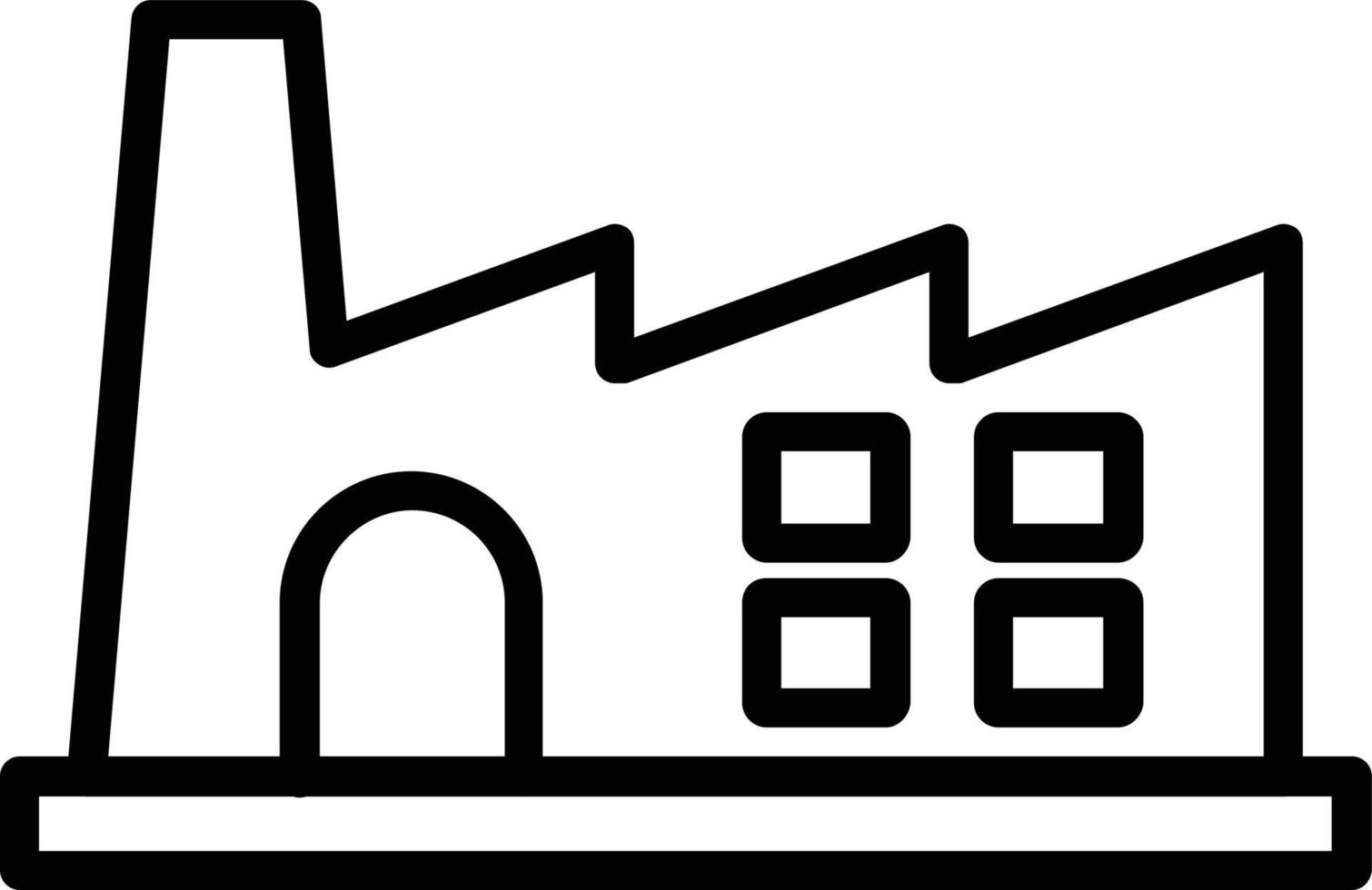 Factory Vector Line Icon