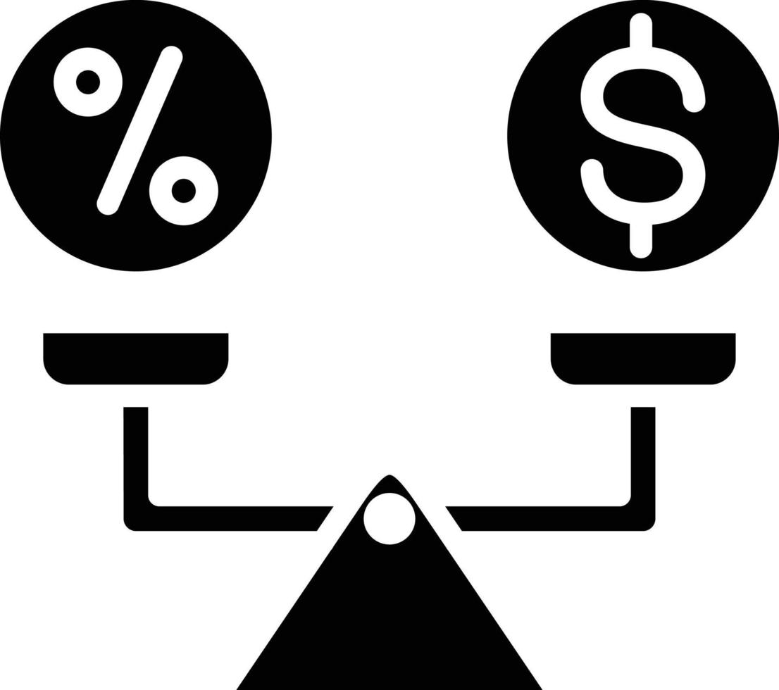 Balance Glyph Icon vector