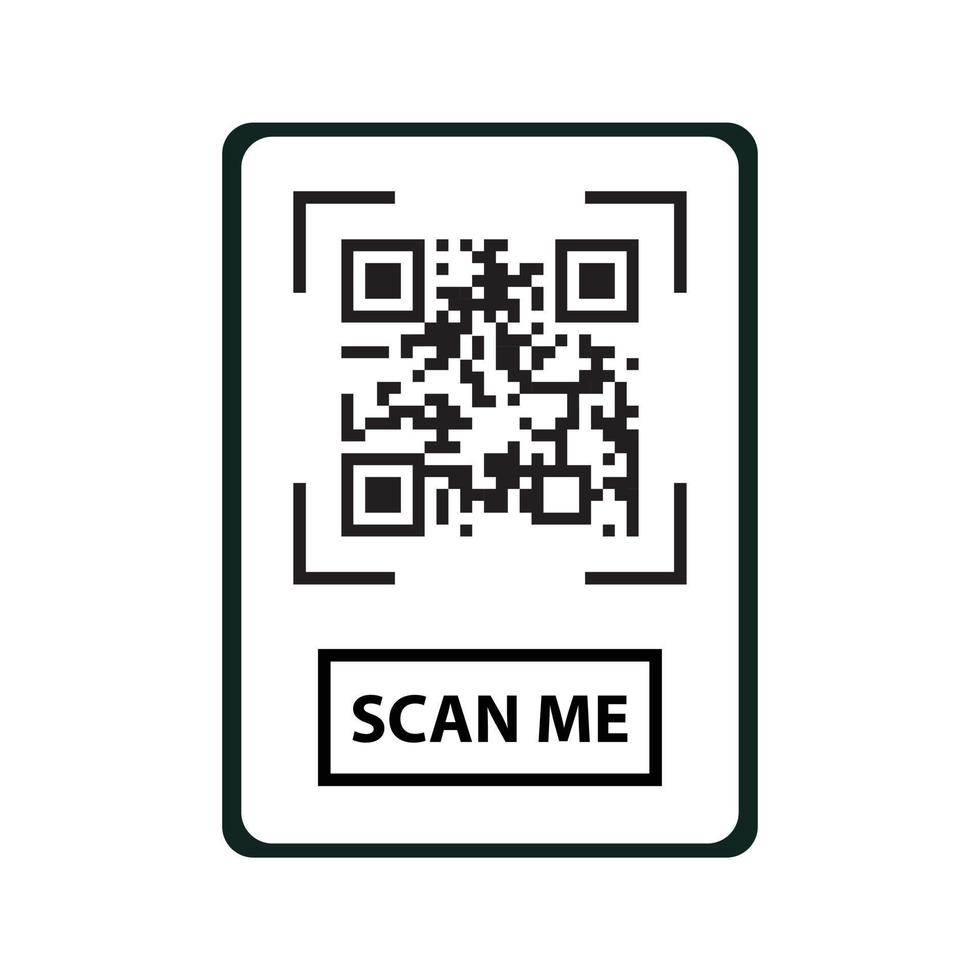 vector de código qr para presentación de icono de símbolo de sitio web