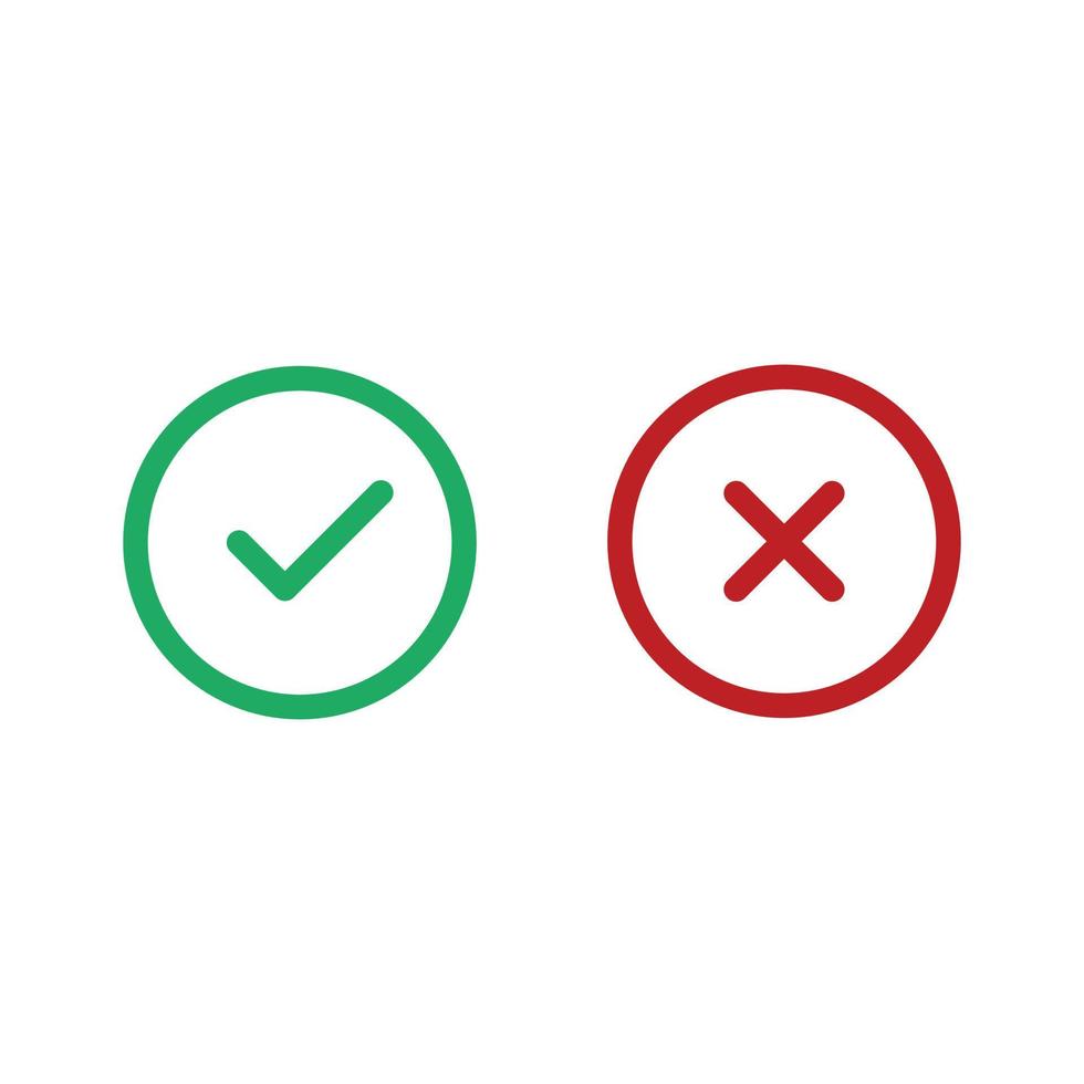 true and false vector for website symbol icon presentation