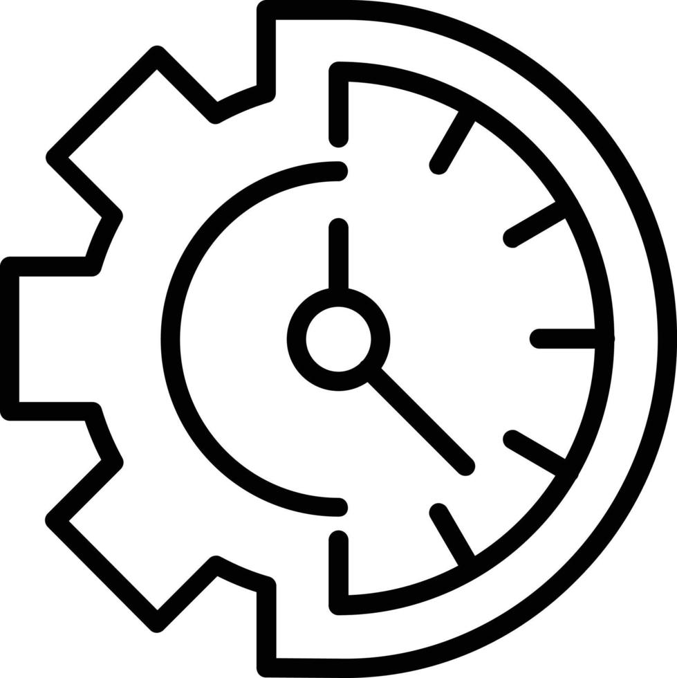 Time Management Vector Line Icon