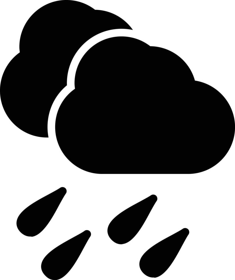 Heavy Rain Glyph Icon vector