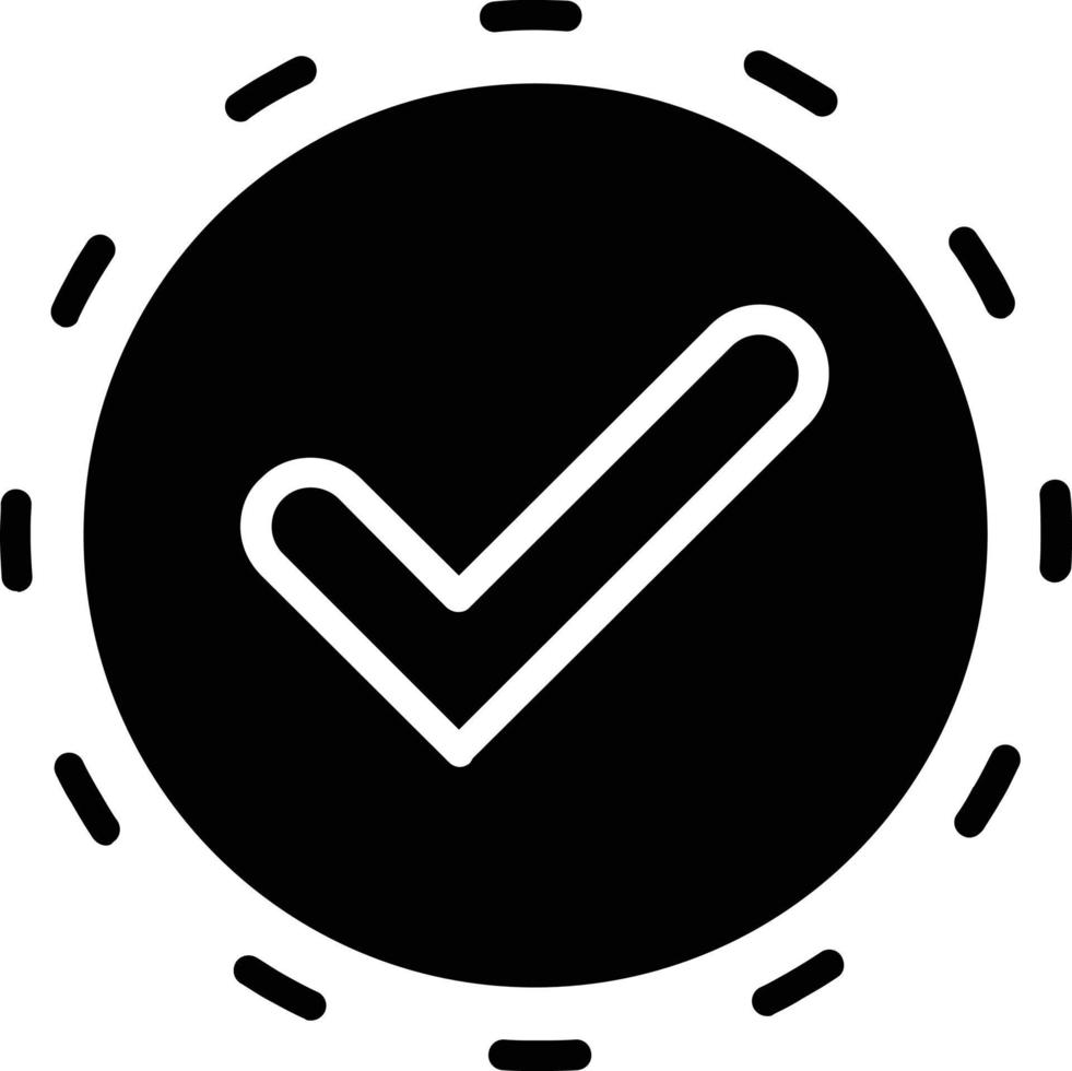 Approved Glyph Icon vector