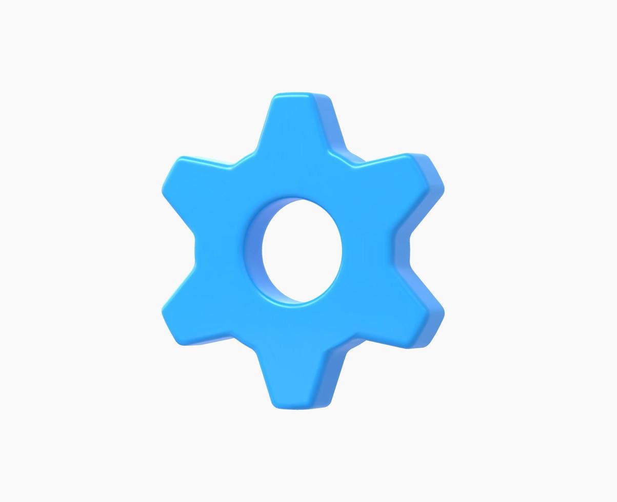 3d Realistic Gear icon vector illustration