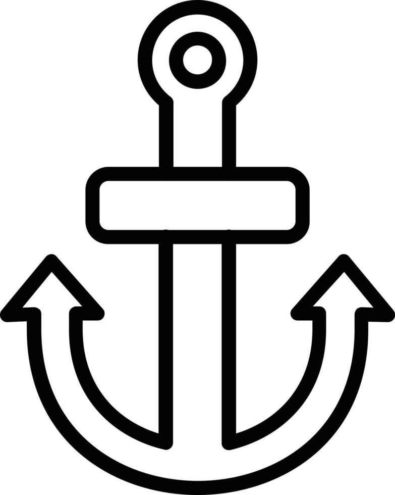 Anchor Vector Line Icon